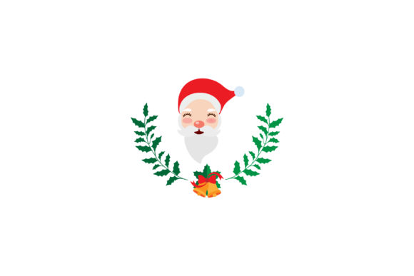 Christmas Wreath with Santa Claus Graphics & Illustrations