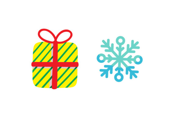 Gift Snow Set Graphics: Festive Illustrations for Crafters
