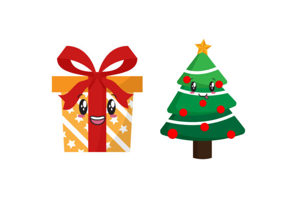 Gift Tree Set Christmas Vectors: Graphics & Illustrations Review
