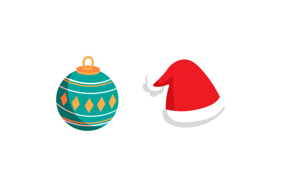 Hat Ornament Christmas Vector: Graphics & Illustrations