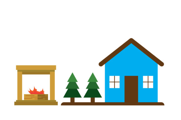 House Chimney Set Graphics: Holiday Illustrations Review