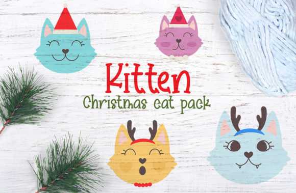 Kitten Christmas Cat Pack: Festive Graphics & Illustrations