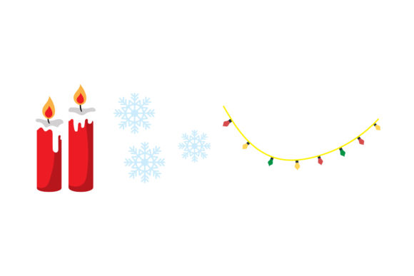Light Candle Christmas Vectors: Editorial Graphics
