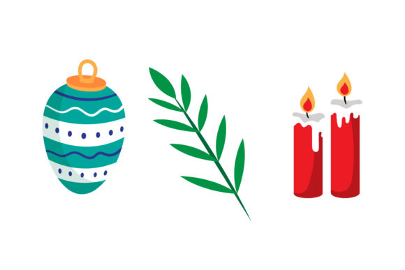 Ornament Candle Christmas Vectors: Graphics & Illustrations