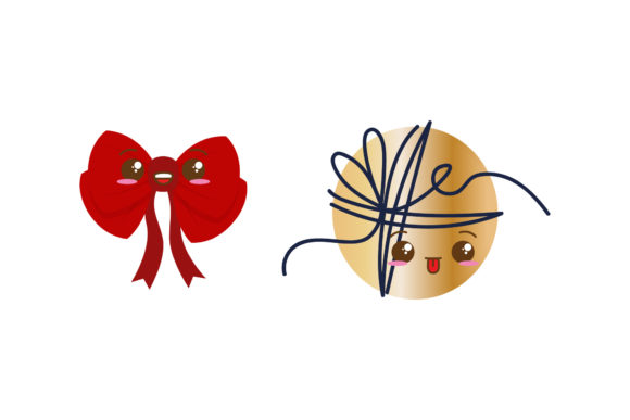 Ribbon Gift Set Christmas Vectors: Graphics & Illustrations