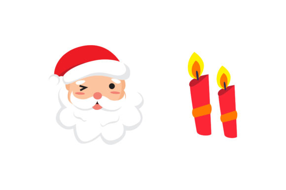 Santa Candle Christmas Asset: Graphics & Illustrations