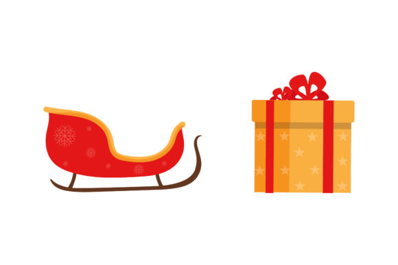 Santa's Sled Gift Box Graphics & Illustrations Review
