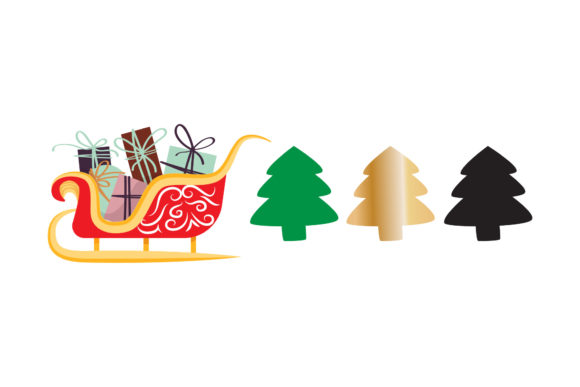 Santa Sled Tree Set: Graphics & Illustrations Review