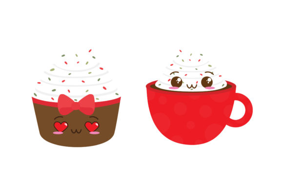 Set Cake Drink Christmas Vectors: Graphics & Illustrations Review