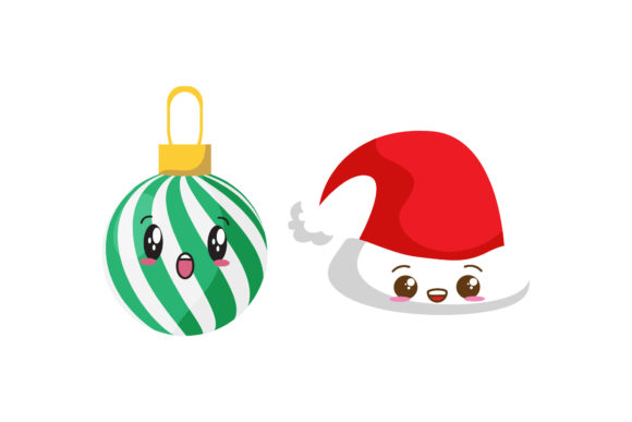 Tree Ornament Santa's Hat Graphics & Illustrations