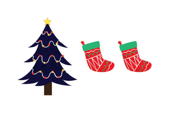 Tree Stocking Christmas Asset: Graphics & Illustrations Review